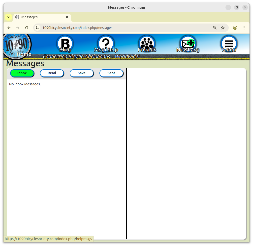 New message panel showing send message form